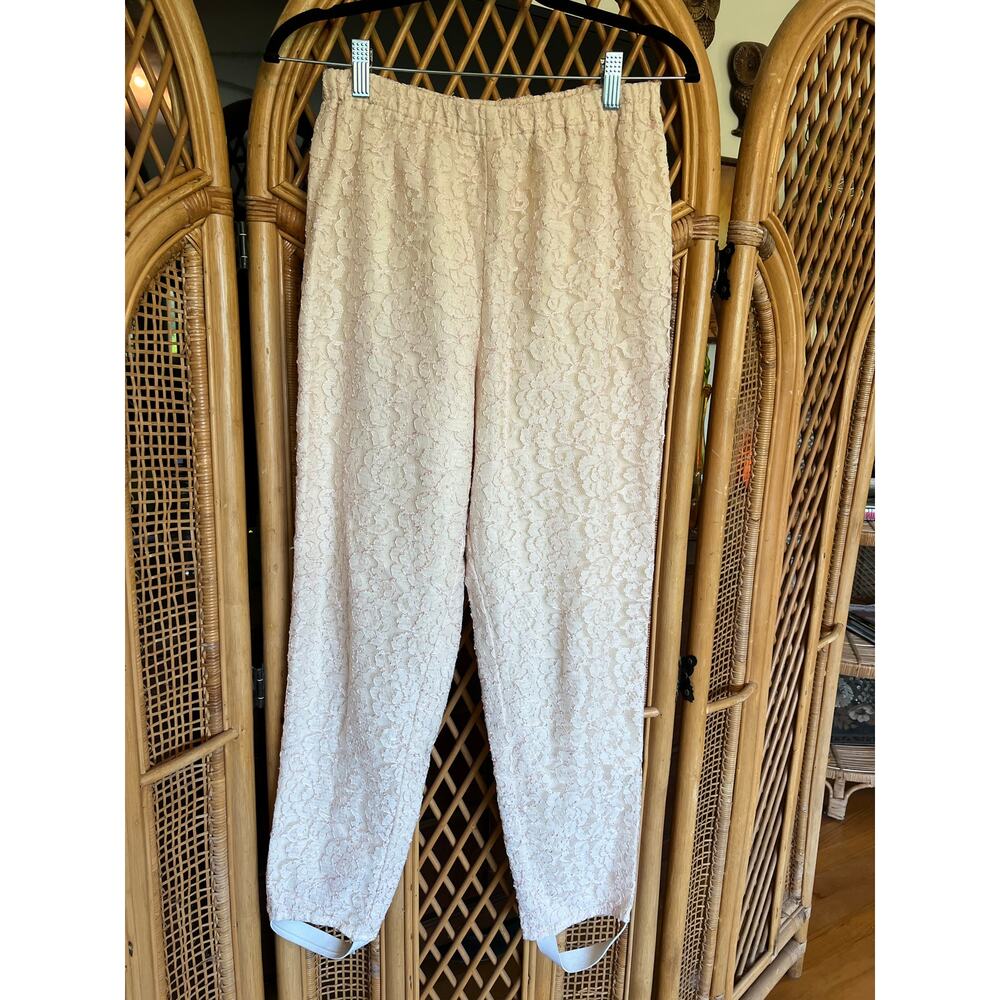 Vintage lace Gunne Sax stirrup pants